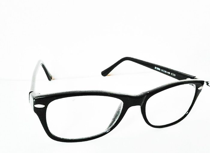 Black-framed blue light filtering glasses